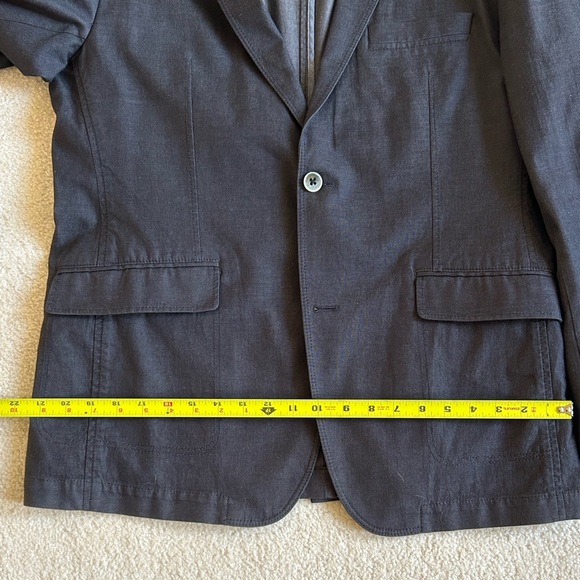 Boss Hugo Boss Unstructured Slim Fit Dark Gray 44R Sports Coat - Picture 5 of 12